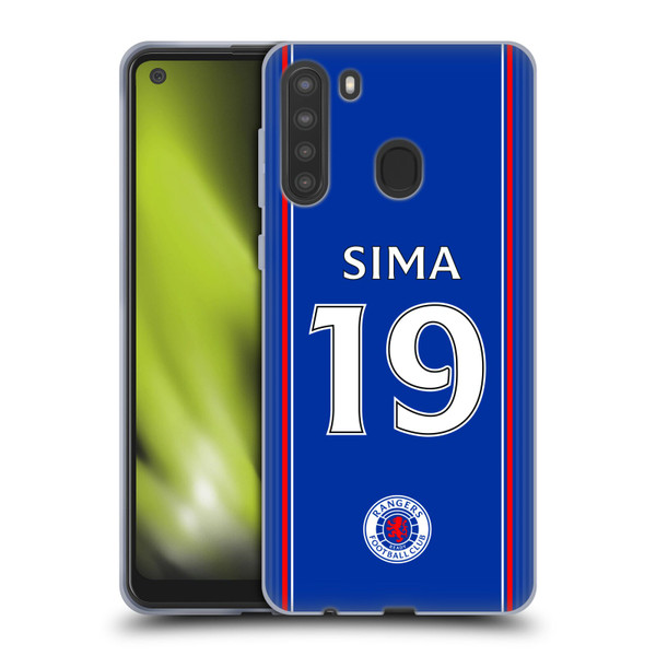 Rangers FC 2023/24 Players Home Kit Mohamed Diomande Soft Gel Case for Samsung Galaxy A21 (2020)