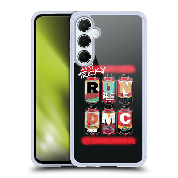 Run-D.M.C. Key Art Spray Cans Soft Gel Case for Samsung Galaxy A55 5G