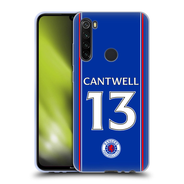 Rangers FC 2023/24 Players Home Kit Todd Cantwell Soft Gel Case for Xiaomi Redmi Note 8T