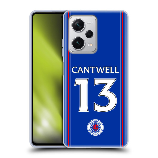 Rangers FC 2023/24 Players Home Kit Todd Cantwell Soft Gel Case for Xiaomi Redmi Note 12 Pro+ 5G