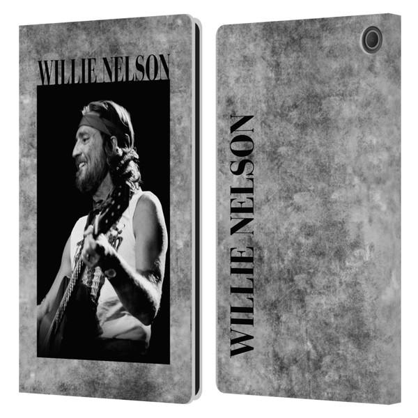 Willie Nelson Grunge Black And White Leather Book Wallet Case Cover For Amazon Fire Max 11 2023
