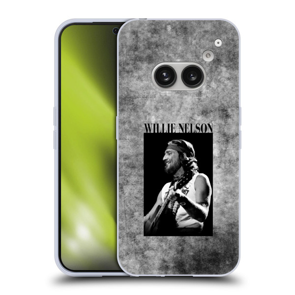 Willie Nelson Grunge Black And White Soft Gel Case for Nothing Phone (2a)