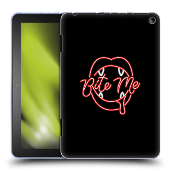 Bebe Rexha Key Art Neon Bite Me Soft Gel Case for Amazon Fire HD 8/Fire HD 8 Plus 2020