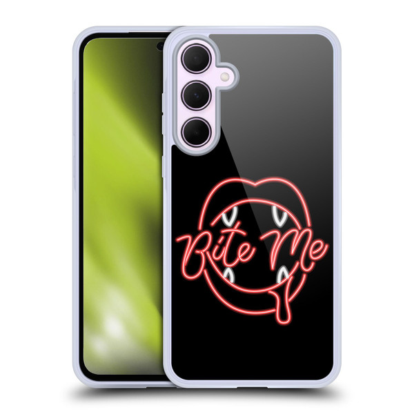 Bebe Rexha Key Art Neon Bite Me Soft Gel Case for Samsung Galaxy A35 5G