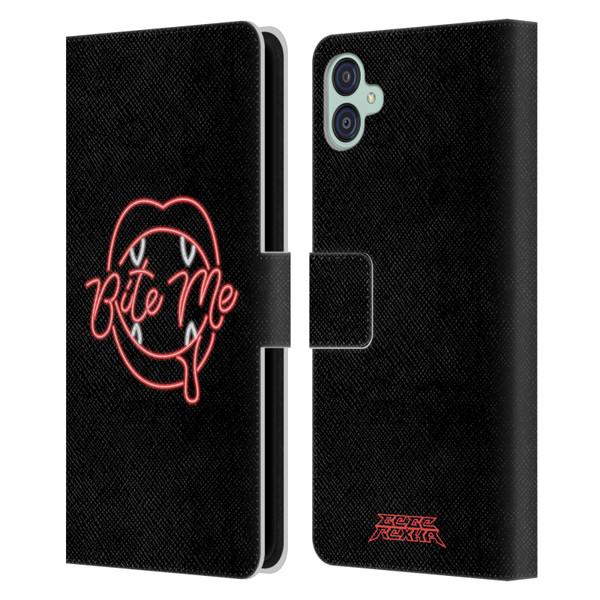 Bebe Rexha Key Art Neon Bite Me Leather Book Wallet Case Cover For Samsung Galaxy M04 5G / A04e