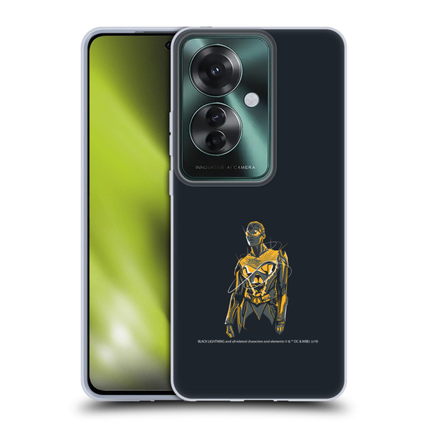 Black Lightning Key Art Thunder Soft Gel Case for OPPO Reno11 F 5G / F25 Pro 5G