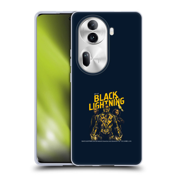 Black Lightning Key Art Get Lit Soft Gel Case for OPPO Reno11 Pro