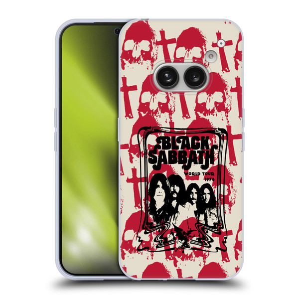 Black Sabbath Key Art Skull Cross World Tour Soft Gel Case for Nothing Phone (2a)