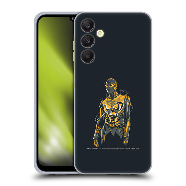 Black Lightning Key Art Thunder Soft Gel Case for Samsung Galaxy A25 5G