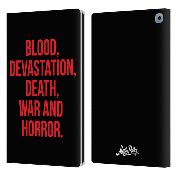 Monty Python Key Art Blood Devastation Death War And Horror Leather Book Wallet Case Cover For Amazon Fire HD 10 / Plus 2021