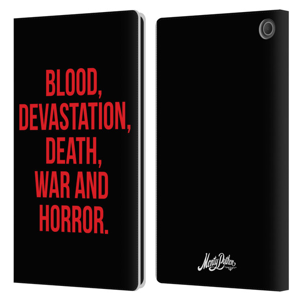 Monty Python Key Art Blood Devastation Death War And Horror Leather Book Wallet Case Cover For Amazon Fire Max 11 2023