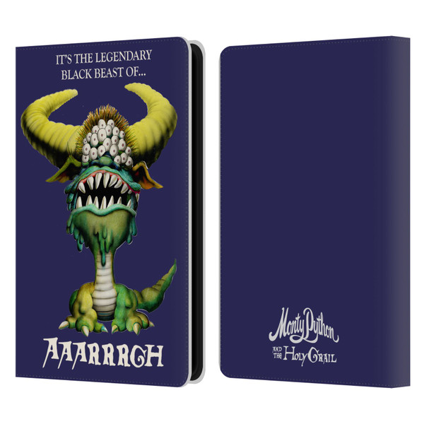 Monty Python Key Art Black Beast Of Aaarrrgh Leather Book Wallet Case Cover For Amazon Kindle Paperwhite 5 (2021)