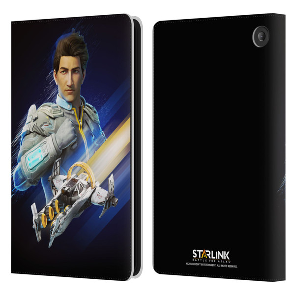 Starlink Battle for Atlas Character Art Mason Arana Leather Book Wallet Case Cover For Amazon Fire 7 2022