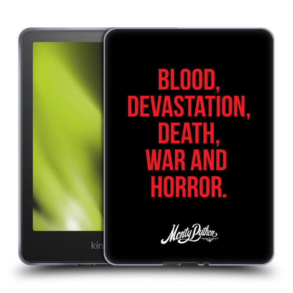 Monty Python Key Art Blood Devastation Death War And Horror Soft Gel Case for Amazon Kindle Paperwhite 5 (2021)