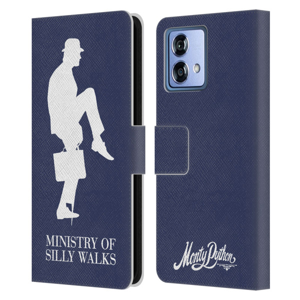 Monty Python Key Art Ministry Of Silly Walks Leather Book Wallet Case Cover For Motorola Moto G84 5G