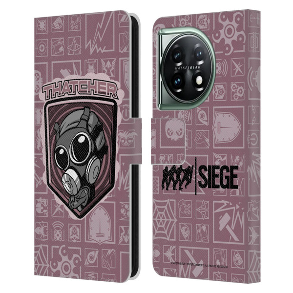 Tom Clancy's Rainbow Six Siege Chibi Operators Thatcher Leather Book Wallet Case Cover For OnePlus 11 5G