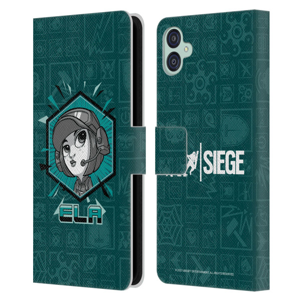 Tom Clancy's Rainbow Six Siege Chibi Operators Ela Leather Book Wallet Case Cover For Samsung Galaxy M04 5G / A04e