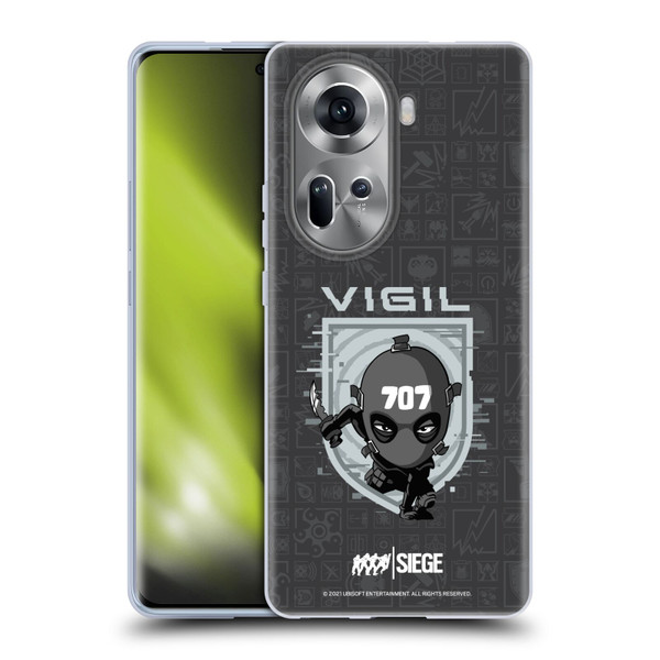 Tom Clancy's Rainbow Six Siege Chibi Operators Vigil Soft Gel Case for OPPO Reno11