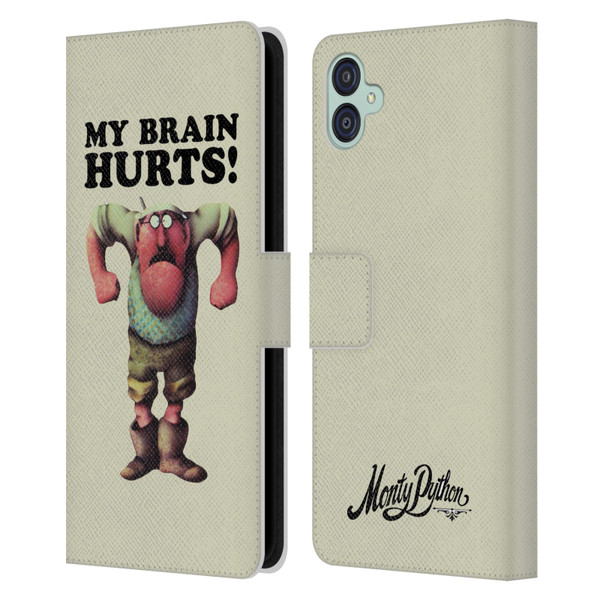 Monty Python Key Art My Brain Hurts Leather Book Wallet Case Cover For Samsung Galaxy M04 5G / A04e
