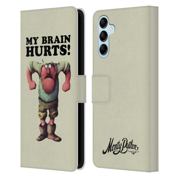 Monty Python Key Art My Brain Hurts Leather Book Wallet Case Cover For Samsung Galaxy M14 5G