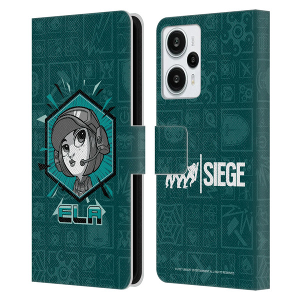 Tom Clancy's Rainbow Six Siege Chibi Operators Ela Leather Book Wallet Case Cover For Xiaomi Redmi Note 12T