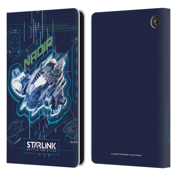 Starlink Battle for Atlas Starships Nadir Leather Book Wallet Case Cover For Amazon Fire 7 2022