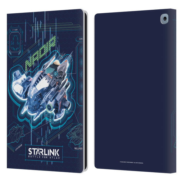 Starlink Battle for Atlas Starships Nadir Leather Book Wallet Case Cover For Amazon Fire HD 10 / Plus 2021