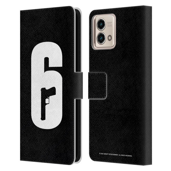 Tom Clancy's Rainbow Six Siege Logos Black And White Leather Book Wallet Case Cover For Motorola Moto G Stylus 5G 2023