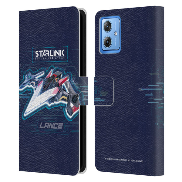 Starlink Battle for Atlas Starships Lance Leather Book Wallet Case Cover For Motorola Moto G54 5G