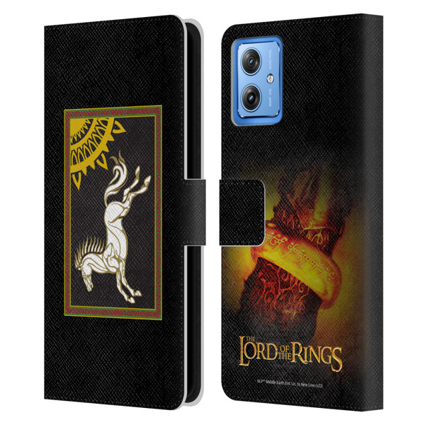 The Lord Of The Rings The Fellowship Of The Ring Graphics Flag Of Rohan Leather Book Wallet Case Cover For Motorola Moto G54 5G