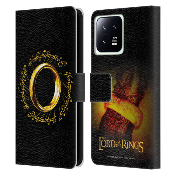 The Lord Of The Rings The Fellowship Of The Ring Graphics One Ring Leather Book Wallet Case Cover For Xiaomi 13 5G