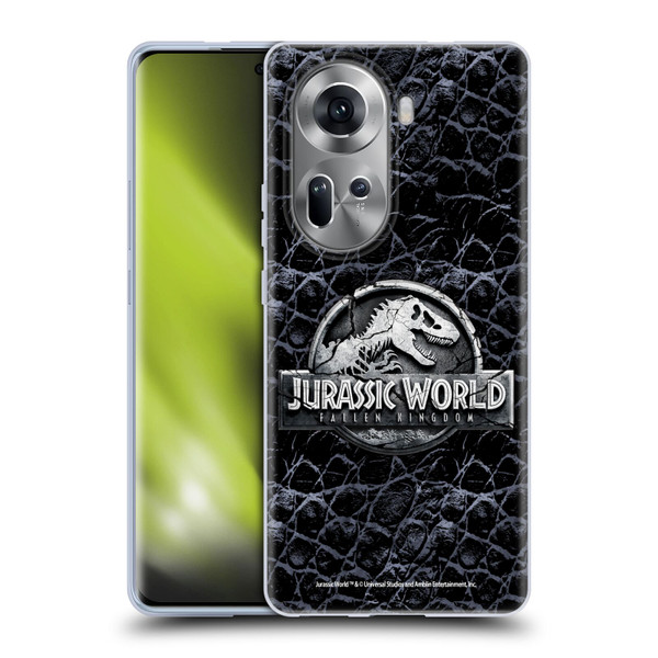 Jurassic World Fallen Kingdom Logo Dinosaur Scale Soft Gel Case for OPPO Reno11