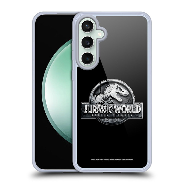 Jurassic World Fallen Kingdom Logo Plain Black Soft Gel Case for Samsung Galaxy S23 FE 5G