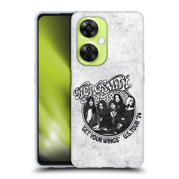 Aerosmith Black And White Get Your Wings US Tour Soft Gel Case for OnePlus Nord CE 3 Lite 5G