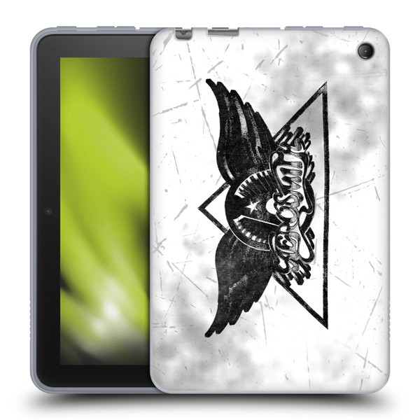 Aerosmith Black And White Triangle Winged Logo Soft Gel Case for Amazon Fire 7 2022