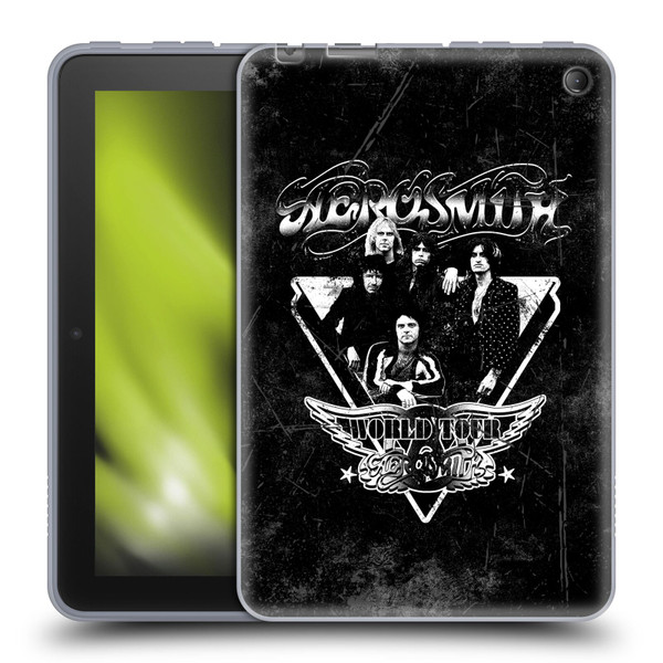 Aerosmith Black And White World Tour Soft Gel Case for Amazon Fire 7 2022