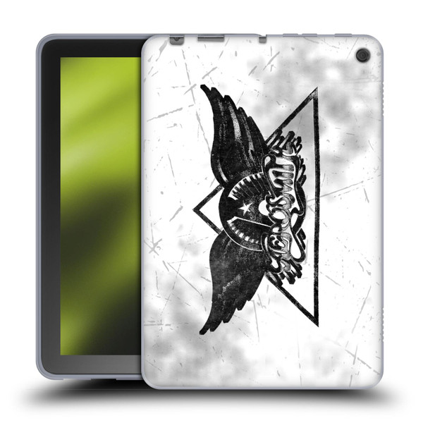 Aerosmith Black And White Triangle Winged Logo Soft Gel Case for Amazon Fire HD 8/Fire HD 8 Plus 2020