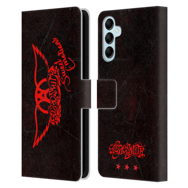 Aerosmith Classics Red Winged Sweet Emotions Leather Book Wallet Case Cover For Samsung Galaxy M14 5G