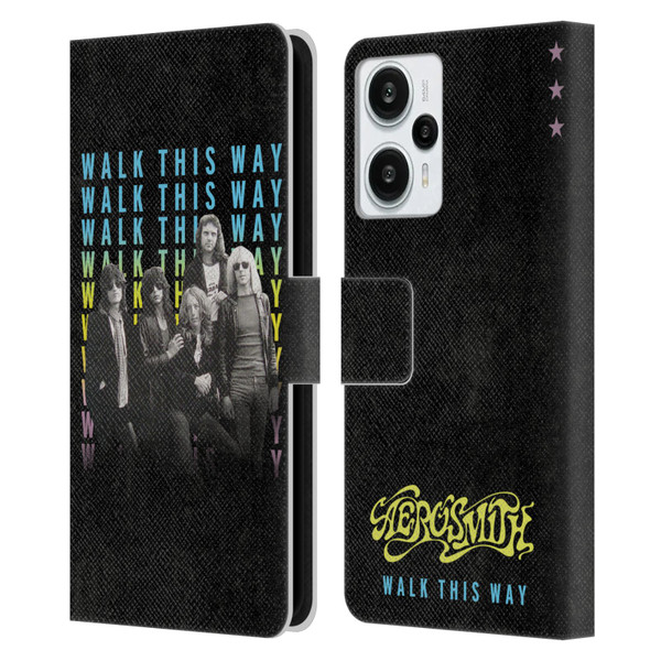 Aerosmith Classics Walk This Way Leather Book Wallet Case Cover For Xiaomi Redmi Note 12T