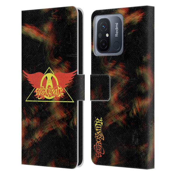 Aerosmith Classics Triangle Winged Leather Book Wallet Case Cover For Xiaomi Redmi 12C