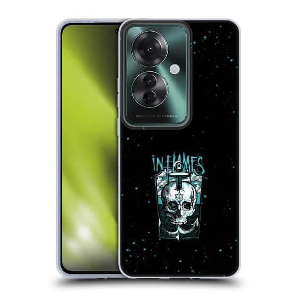 In Flames Metal Grunge Anchor Skull Soft Gel Case for OPPO Reno11 F 5G / F25 Pro 5G