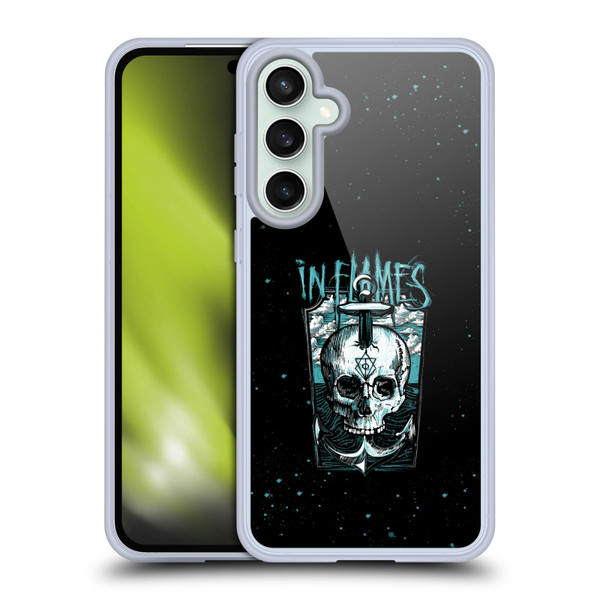 In Flames Metal Grunge Anchor Skull Soft Gel Case for Samsung Galaxy S23 FE 5G