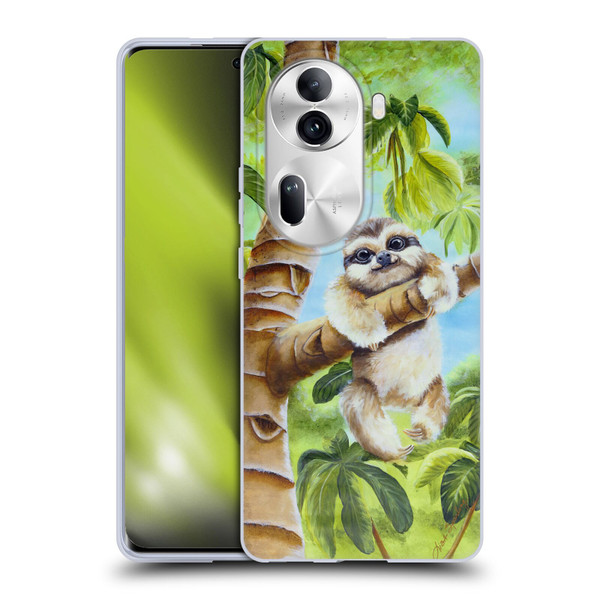 Lisa Sparling Creatures Cutest Sloth Soft Gel Case for OPPO Reno11 Pro