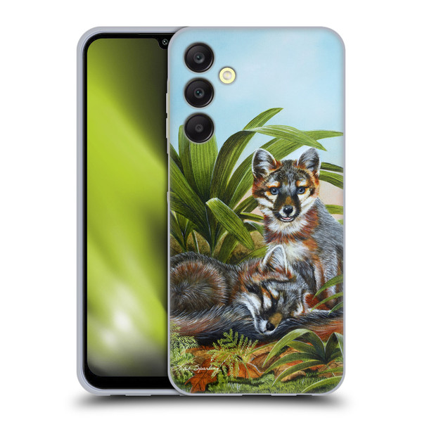 Lisa Sparling Creatures Red Fox Kits Soft Gel Case for Samsung Galaxy A25 5G