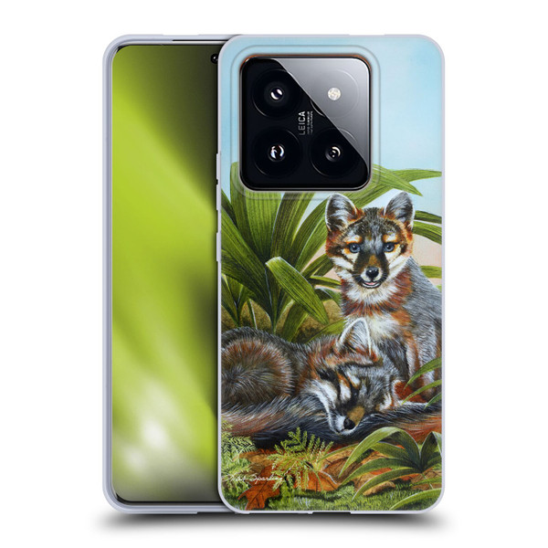 Lisa Sparling Creatures Red Fox Kits Soft Gel Case for Xiaomi 14 Pro