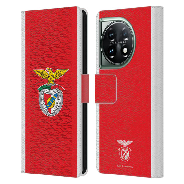 S.L. Benfica 2021/22 Crest Kit Home Leather Book Wallet Case Cover For OnePlus 11 5G