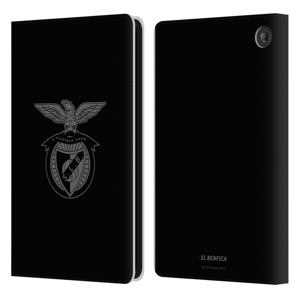 S.L. Benfica 2021/22 Crest Black Leather Book Wallet Case Cover For Amazon Fire 7 2022