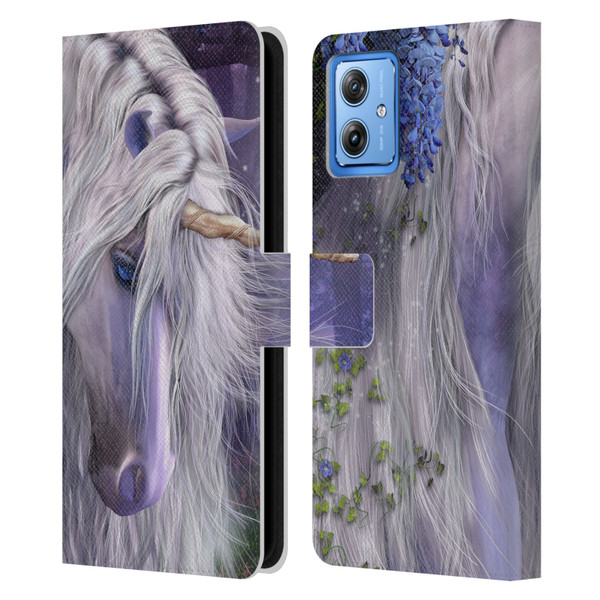 Laurie Prindle Fantasy Horse Moonlight Serenade Unicorn Leather Book Wallet Case Cover For Motorola Moto G54 5G