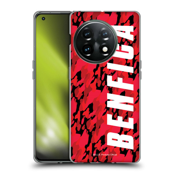S.L. Benfica 2021/22 Crest Camouflage Soft Gel Case for OnePlus 11 5G