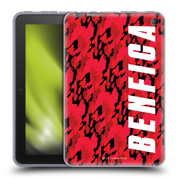 S.L. Benfica 2021/22 Crest Camouflage Soft Gel Case for Amazon Fire 7 2022